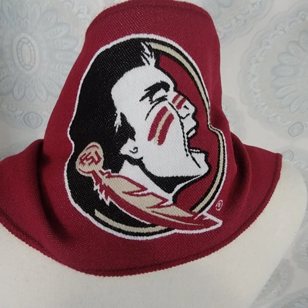 Florida State University FSU Knit Scarf‎ Red Gold White College Scarf 52 X 7